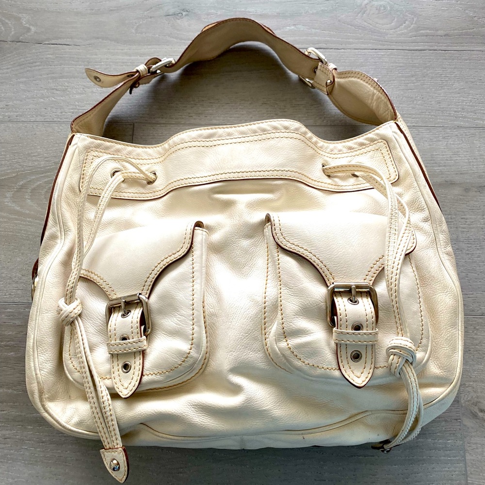 MARC JACOBS off-white leather purse